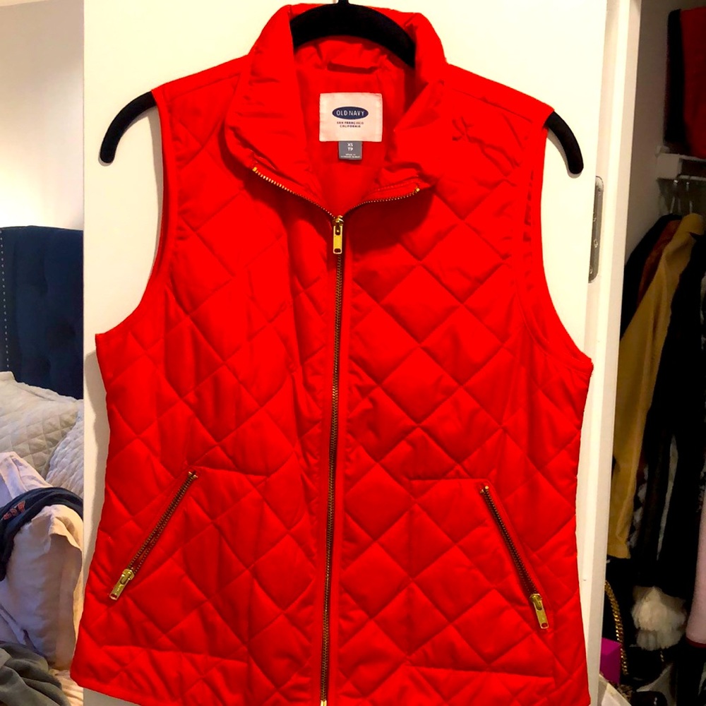 Old navy xs vest with gold zipper